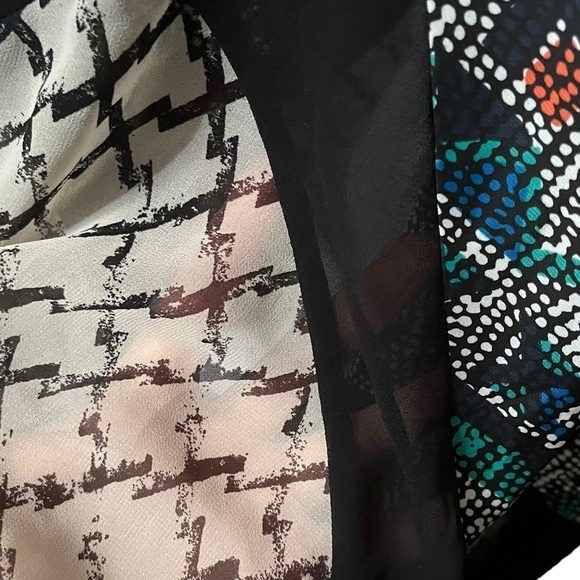 Urban Outfitters Silence + Noise Maxi Geometric Patter Sheer Inserts Sz XS - Picture 7 of 10